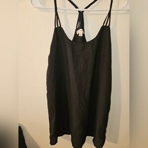 Zenana Outfitters Womans Sheer Black Sleeveless Blouse Size S